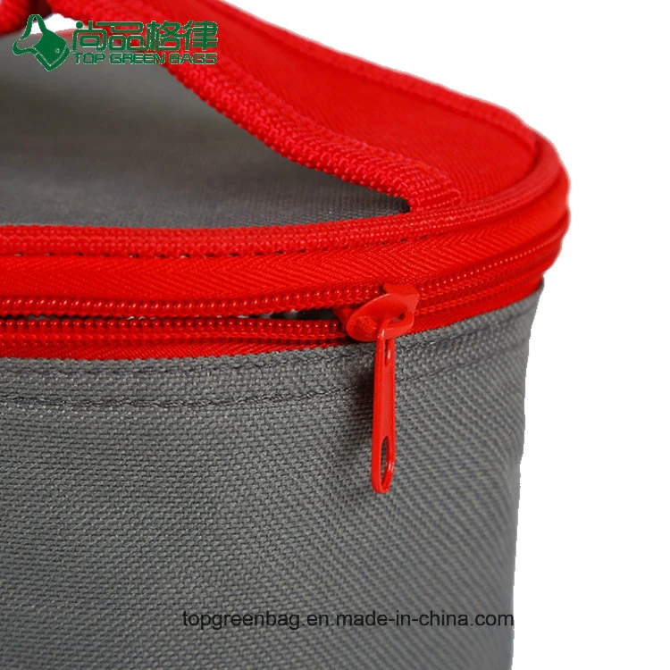 Insulated Travel Zipper Round Tote Lunch Cooler Storage Bags for Delivery