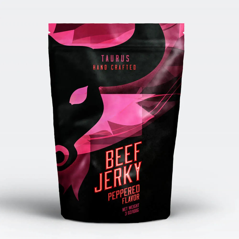 MOQ 500 Digital Print Jerky Package with Zipper Reusable Stand up Package for Jerky Packaging Bag