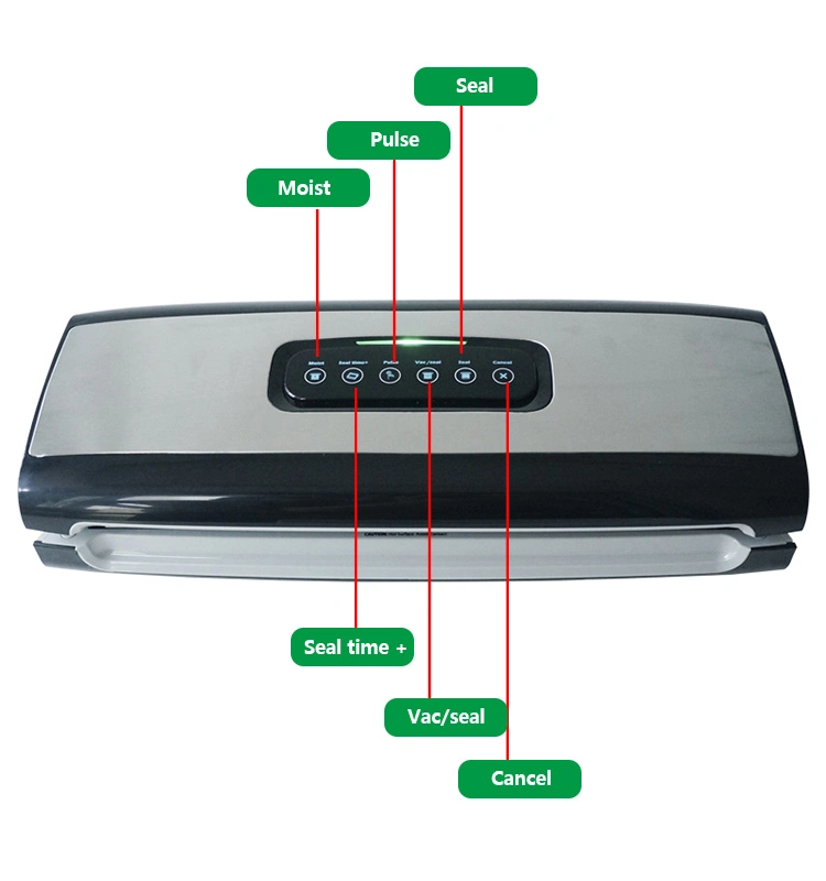 Fully Automatic Vacuum Food Sealer with Vacuum Food Bags and Vacuum Packaging Rolls Dry Moist Mode