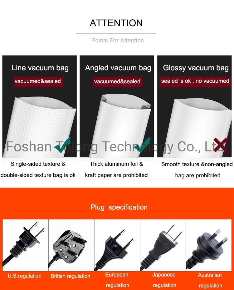 Factory Supplying Plastic Bag Food Saver Vacuum Sealer