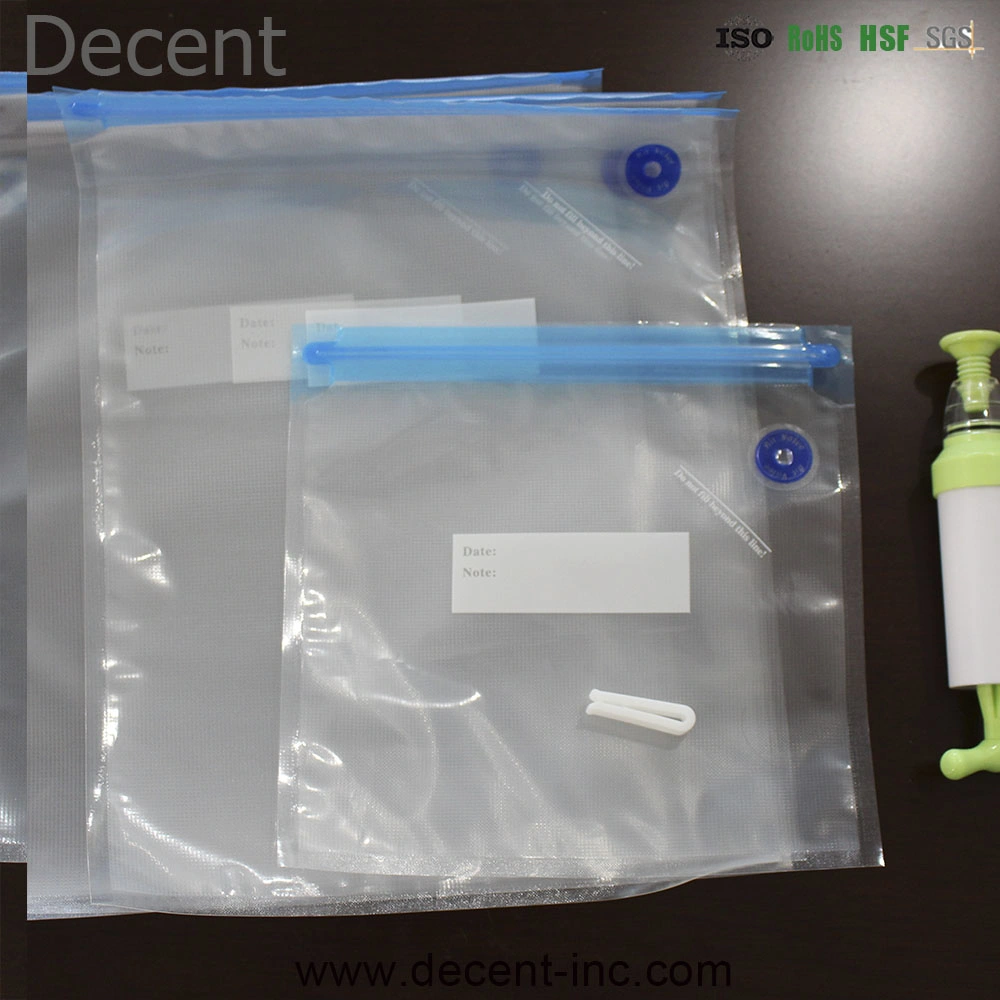 Reusable Sealed Food Vacuum Sous Vide Bag with Zipper