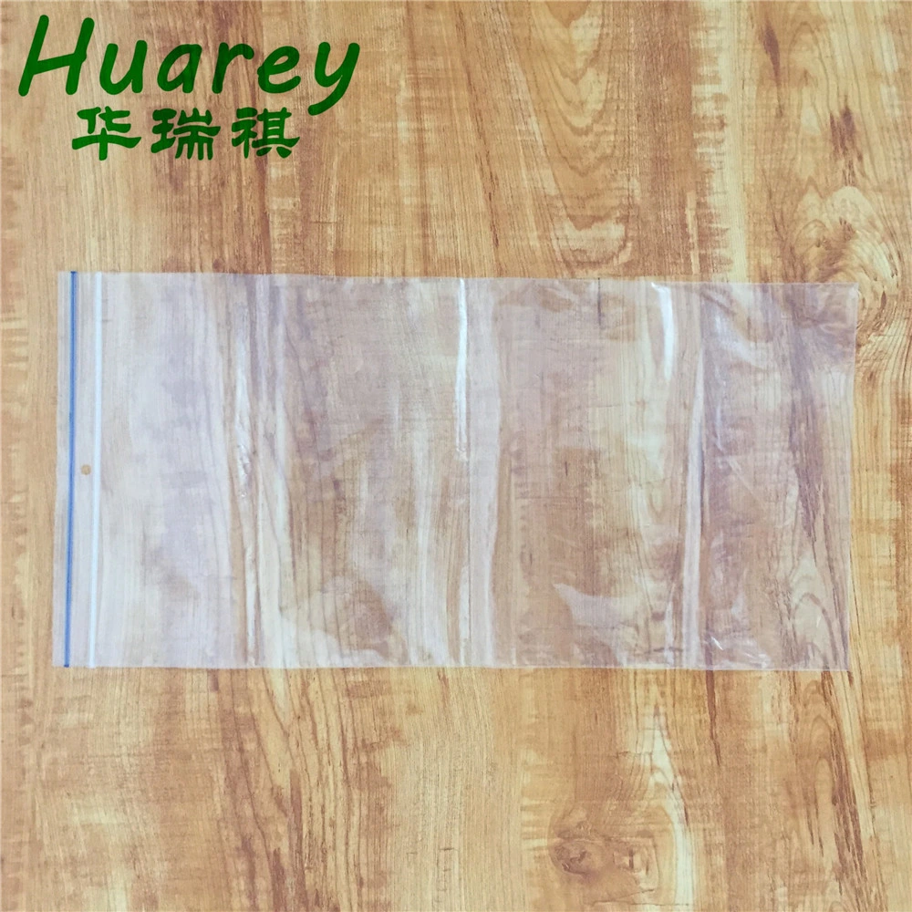 Huarey LDPE Clear Self Seal Grip Seal Zipper Zip Lock Poly Bags with Custom Printed Logo