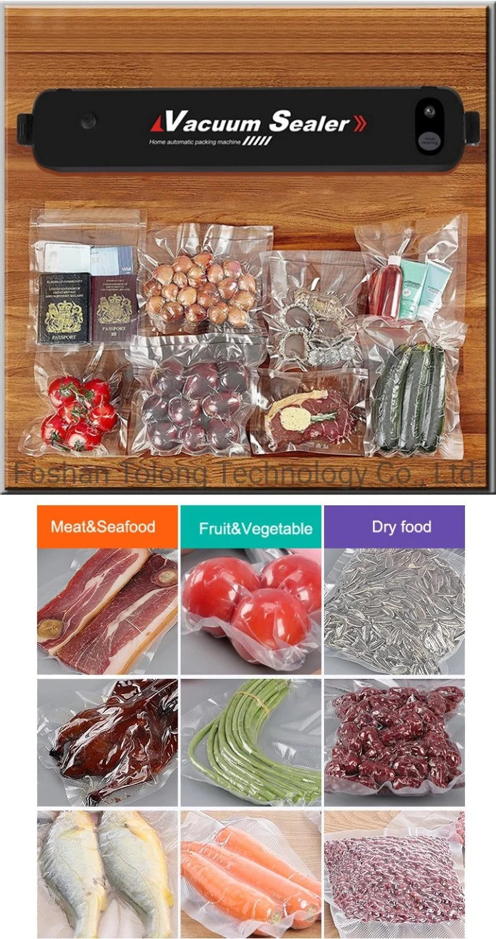 New Arrival Kitchen Vacuum Sealer Bags Household Fresh Food Packing Machine One-Button Operation Vacuum Packer