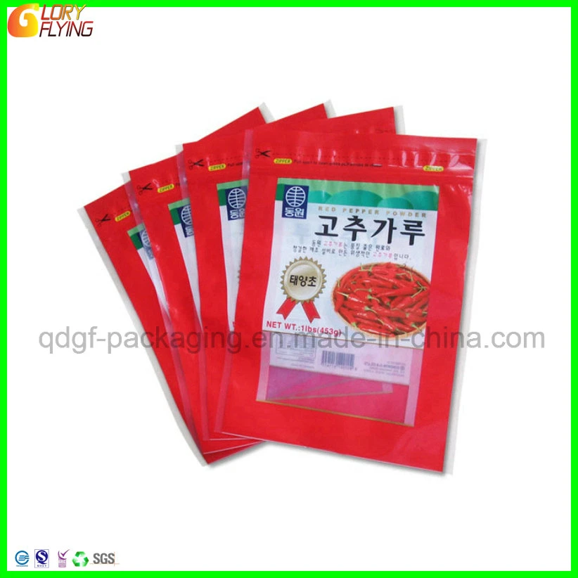 Food Ziplock Bag for Packing Beef Jerky/Plastic Packaging Bag with Clear Window