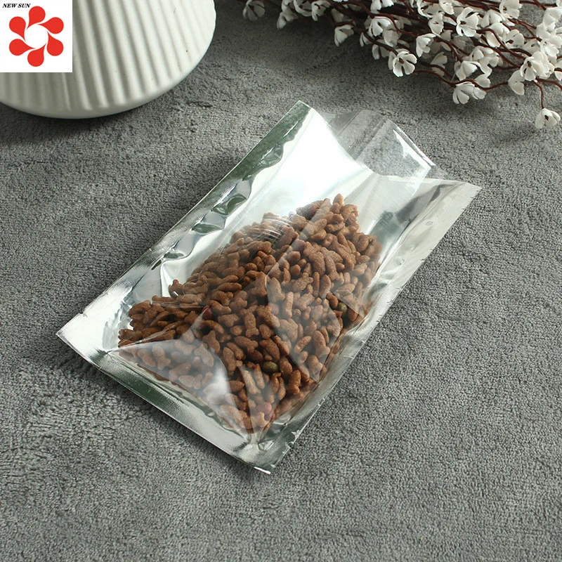 Aluminum Foil Custom 3 Sides Seal Vacuum Plastic Bag for Liquid Food Snack Biscuit Packaging