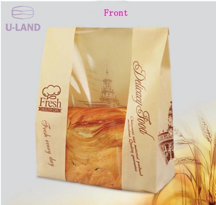 Custom Printed Potato Chip Bags Waterproof Fast Food Take Away Paper Bags