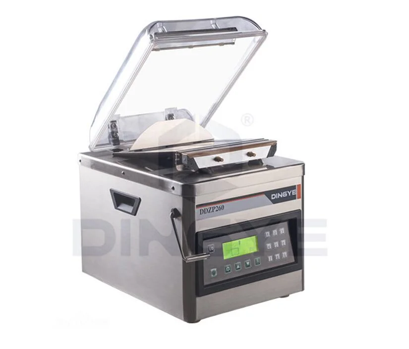 Automatic Sealing Machine Bag Food Meat Fish Rice Fruit Vegetable Single Chamber Vacuum Sealer DDZP260