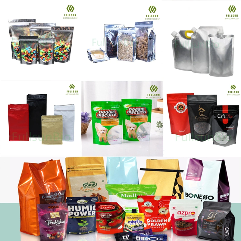 Plastic Food Packaging Coffee Tea Candy Snack 3 Sides-Sealed Recyclable Zip-Lock Reusable Vacuum Bag