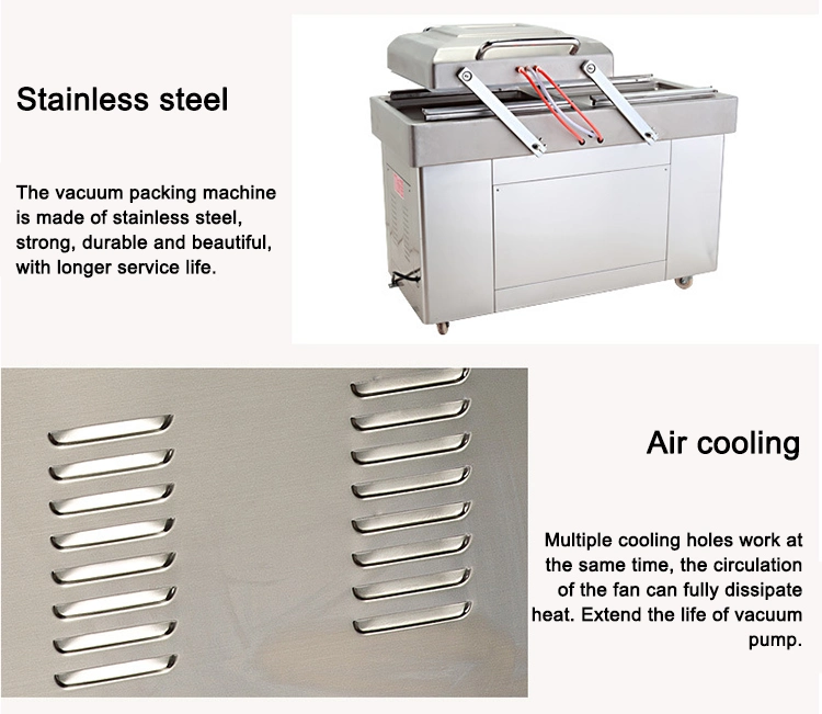 High Quality Two Chamber, Vacuum Packaging/Stainless Steel Plastic Bag Vacuum Sealer Machine