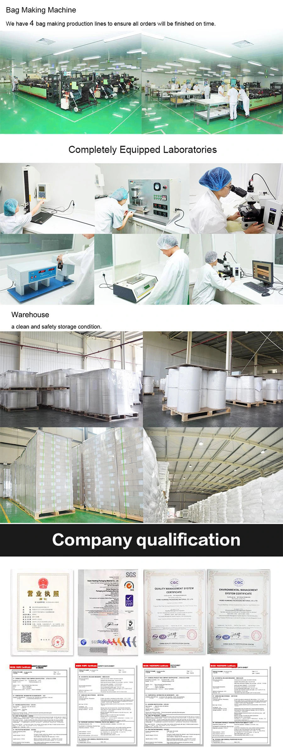 China Manufacturer Embossed Vacuum Packaging Bag Rolls