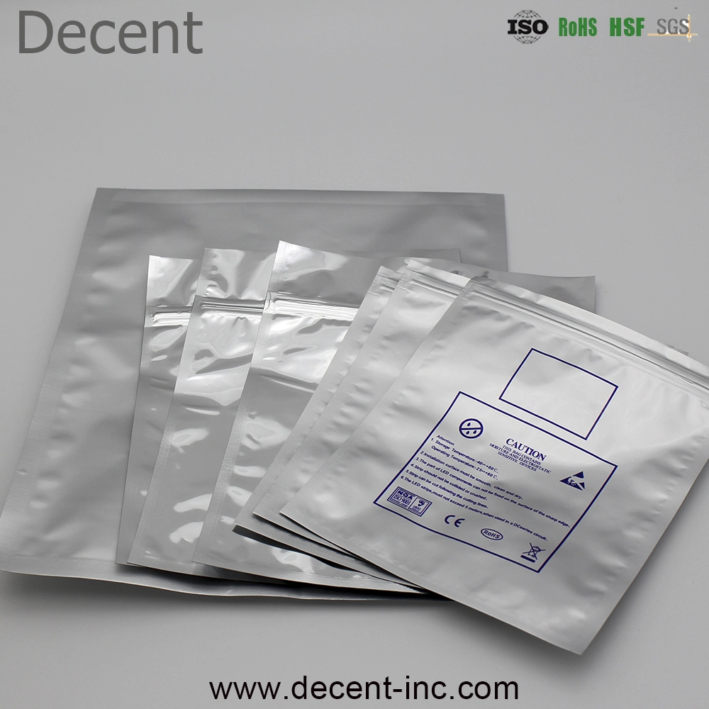 Decent Aluminum Foil Plastic Zipper Packing Bag for LED Light Strip/PCB Board Packing/IC Vacuum Packaging Bag