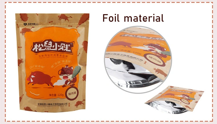 Bio-Degradable Custom Stand up Kraft Paper Bag Packing for Beef Jerky with Window Recyclable Brown White Black Paper Laminated Plastic Bag