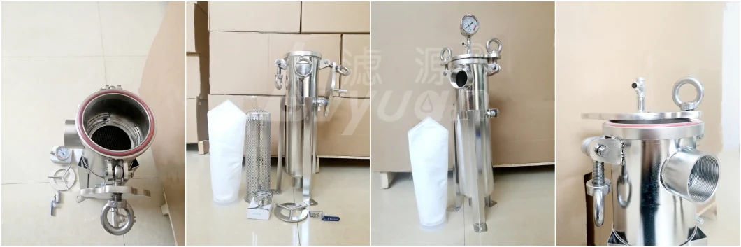 Liquid Filtration Stainless Steel Liquid Bag Filter Housing with Ss/PP/PE Filter Bag