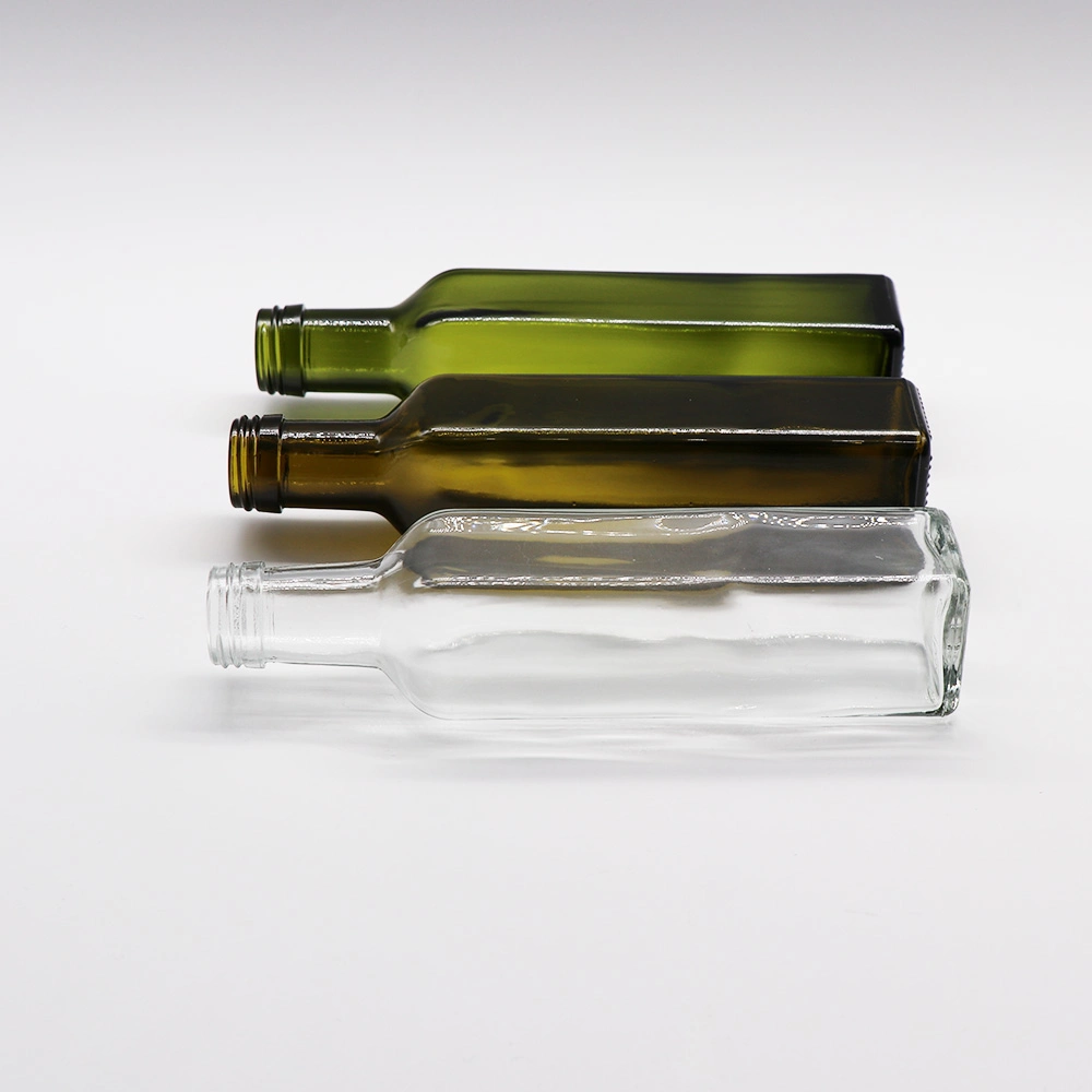750ml 1000ml Square Olive Oil Bottle Green Amber Olive Oil Bottle Kitchenware Glass Bottle