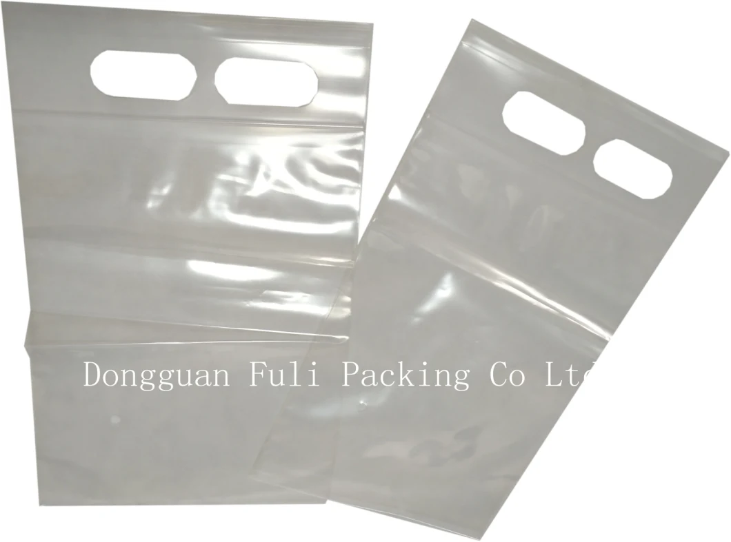Customized Thicken Die Cut Handle Bag Reusable Sealing Bag Recyclable Plastic Packaging Bags