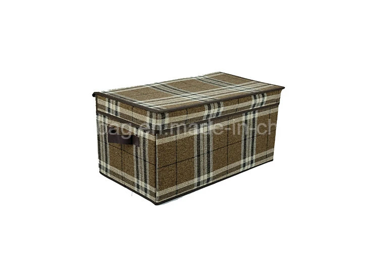 Decorative Folding Cube Non Woven Cardboard Cube Storage Box with Lid