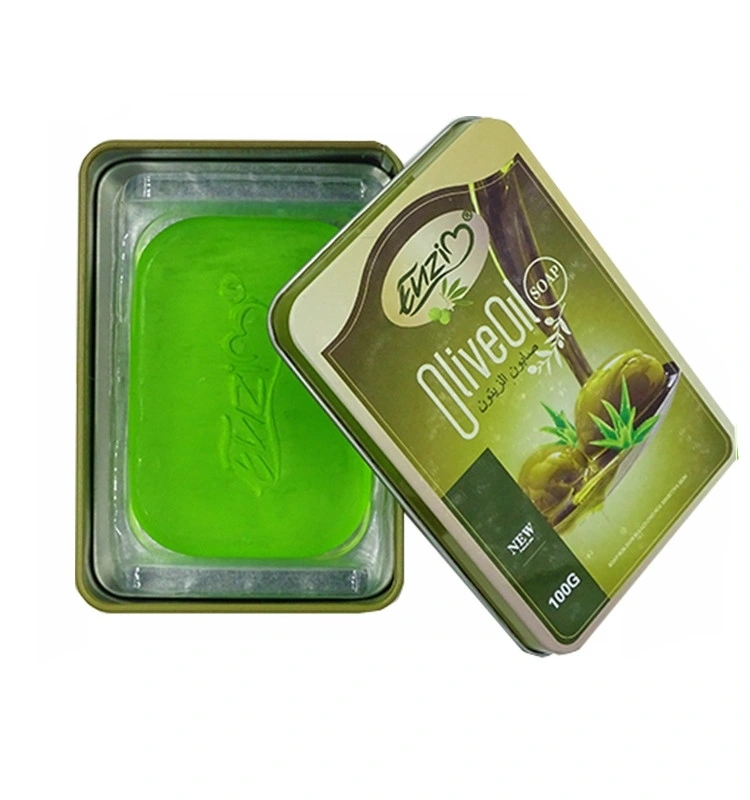 100g Iron Box Olive Oil Anti-Aging Handmade Soap Face Skin Care Soap