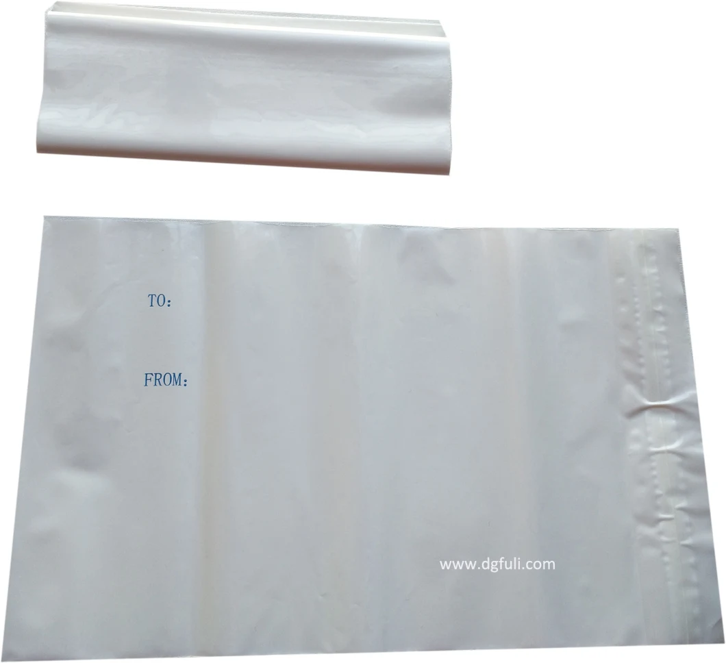 PE White Plastic Carrier Bag Polyethylene Recyclable Envelop Soft Translucent Plastic Bag