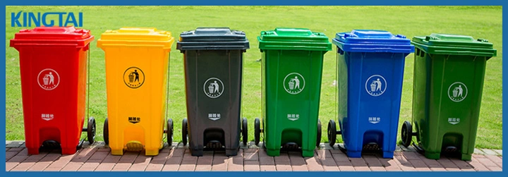 100 Liter, 120 Liter, 240 Liter Middle Foot-Pedal Plastic Garbage Bin Outdoor Waste Bin