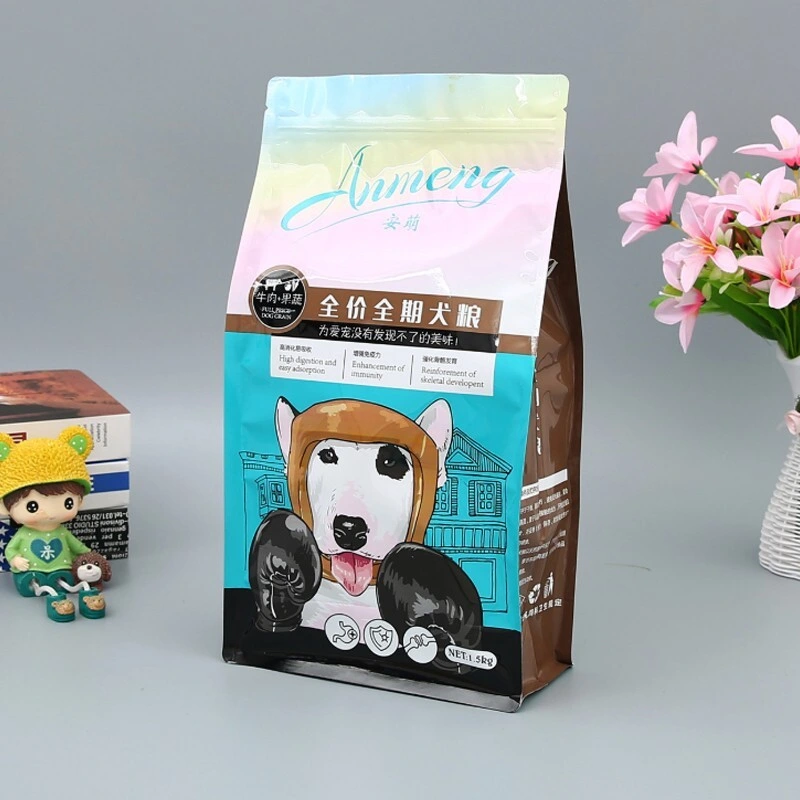 Custom Side Gusset Plastic Dog Snacks Pouch Petfood Bag Packaging 20 Kg 15kg 10kg 5kg
