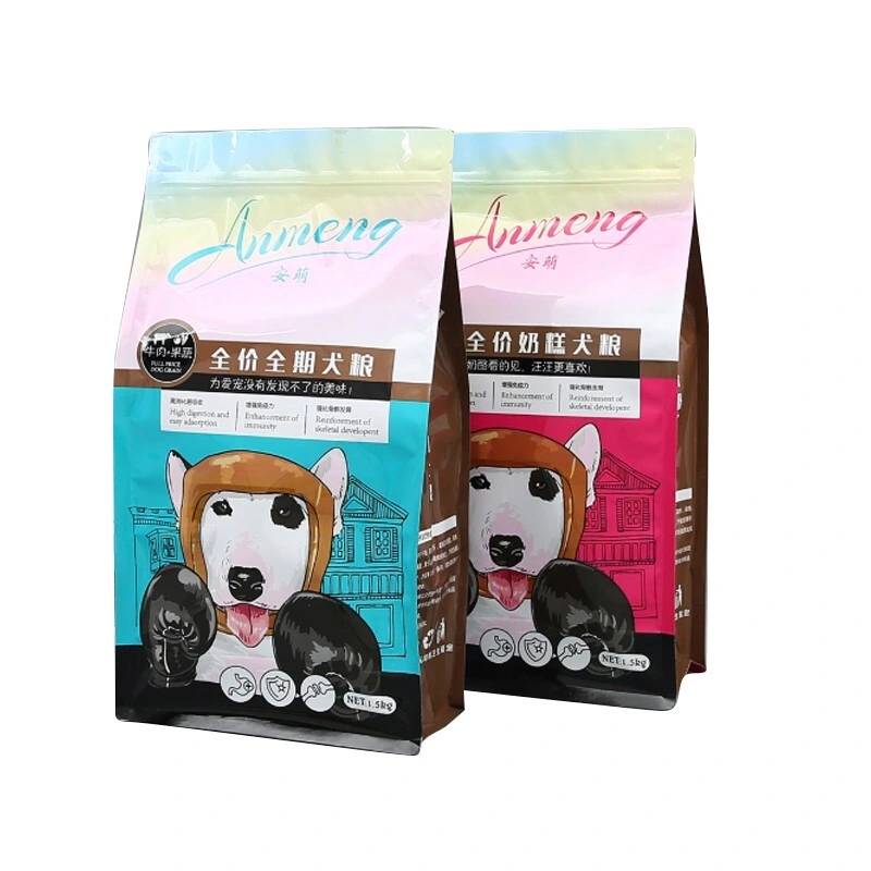 Custom Side Gusset Plastic Dog Snacks Pouch Petfood Bag Packaging 20 Kg 15kg 10kg 5kg