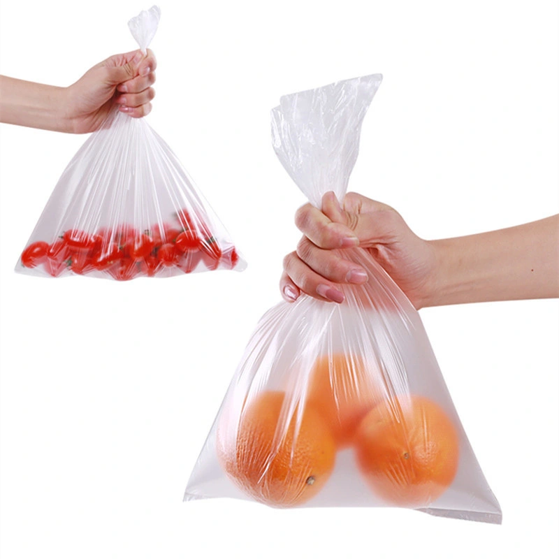 HDPE LDPE Food Packaging Flat T-Shirt Packaging Bag Supermarket Roll Bag Vegetables Fruits Plastic Bag