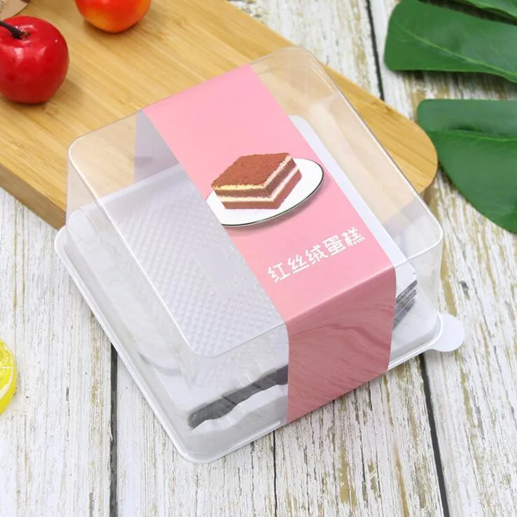 Disposable Plastic Transparent Packaging Box Mousse Cake Food Packaging Plastic Packaging Box