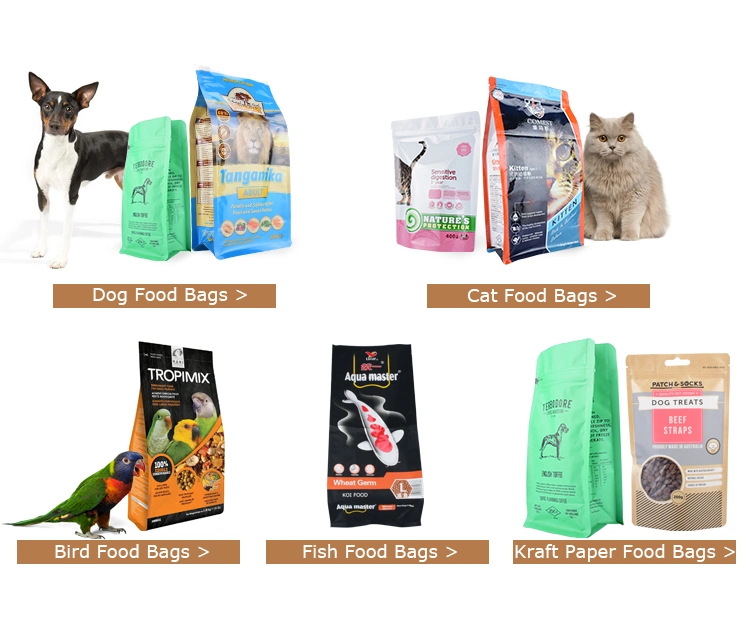 Food Packaging Custom Printed Logo Packaging Pet Food Bag Ziplock Bag Mylar Bag Stand up Bag