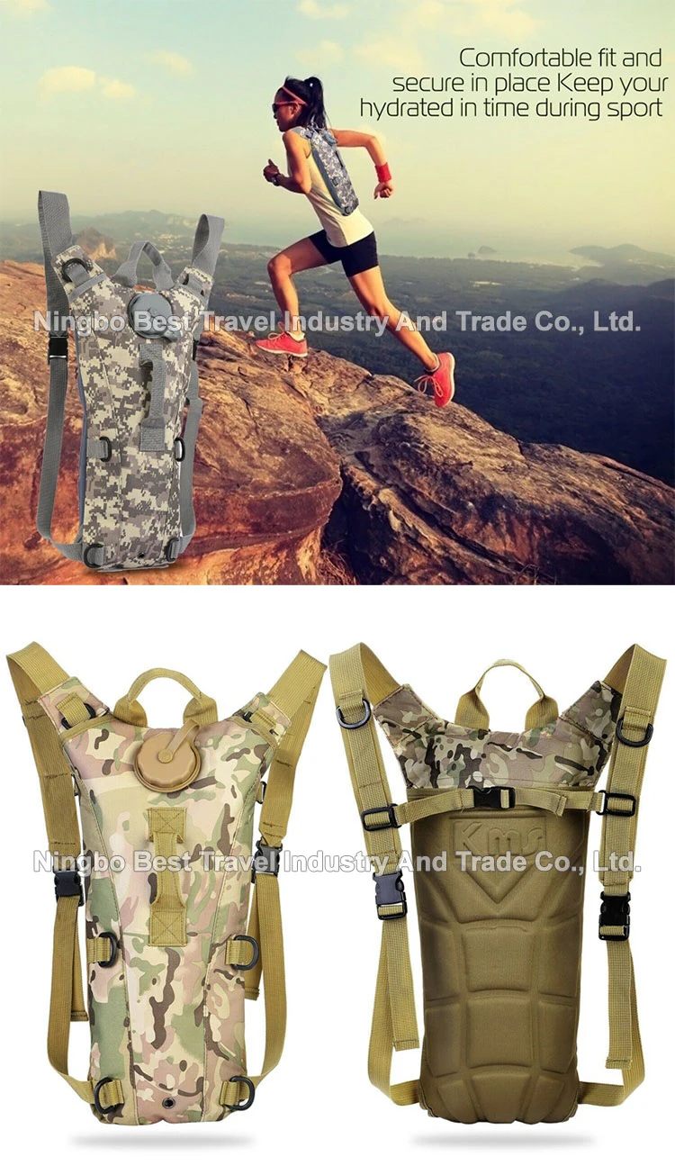 3L Camouflage Camping Hiking Hydration Backpack Bag Cycling Running Water Bladder Bag for Bikers