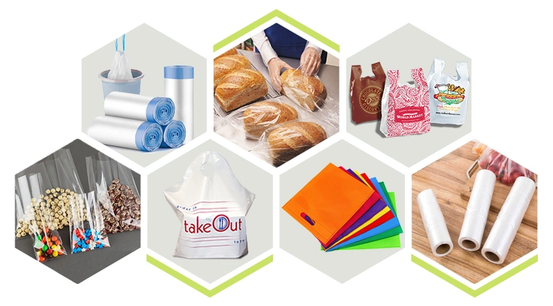 Clear LDPE Saddle Deli Plastic Bag Calendar Food Package Plastic Bag