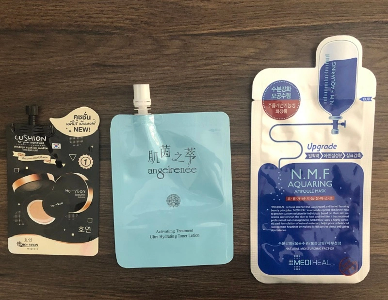 Custom Makeup Foil Pouch Sachet Bag Bb Cream Skin Care Packaging Heat Sealing Cosmetic Spout Pouch