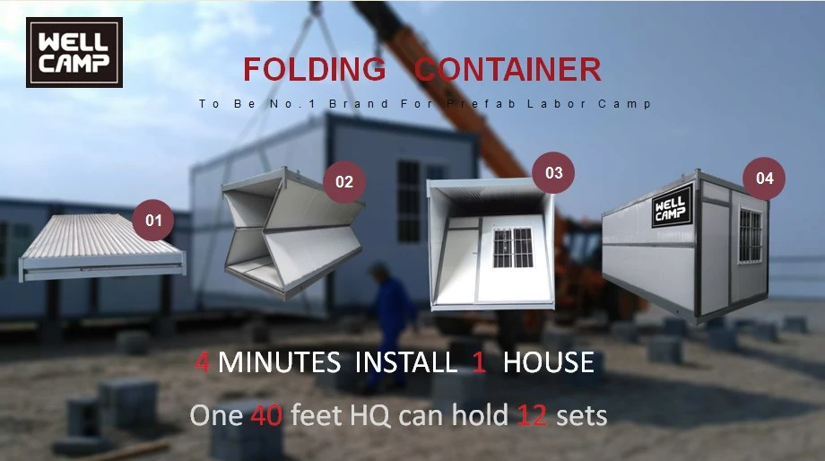 Four Minutes Installion Folding Container House Foldable Container House