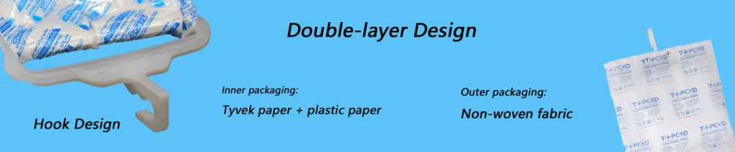 High Absorption Rate Tyvek Paper Calcium Chloride Container Desiccant for Ocean Shipping