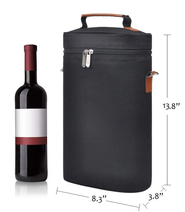 Wine Bottle Carrier Bag Tote Insulated Food Cooler Bag Waterproof Picnic Box Wine Cooler Bag