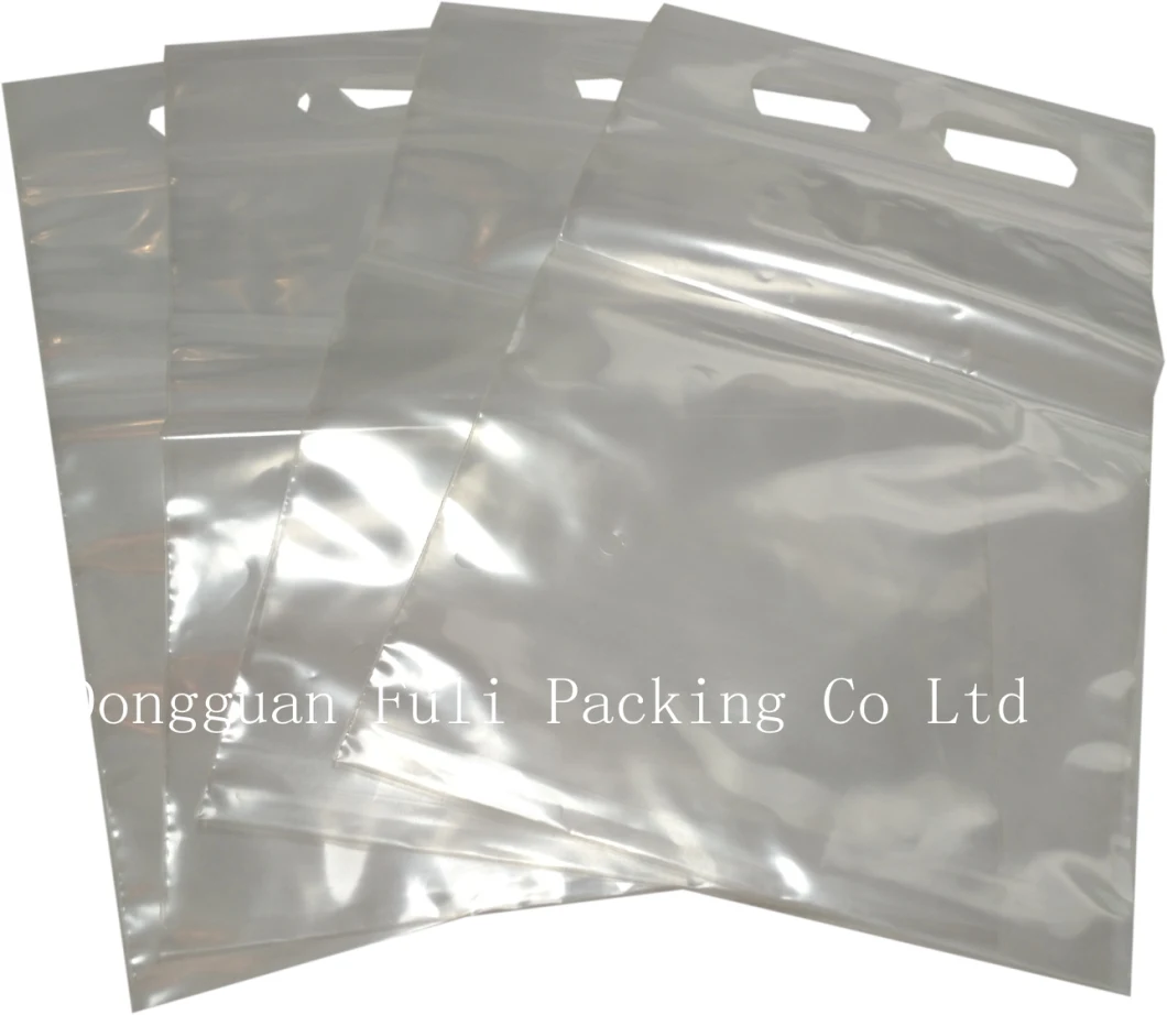 Customized Thicken Die Cut Handle Bag Reusable Sealing Bag Recyclable Plastic Packaging Bags