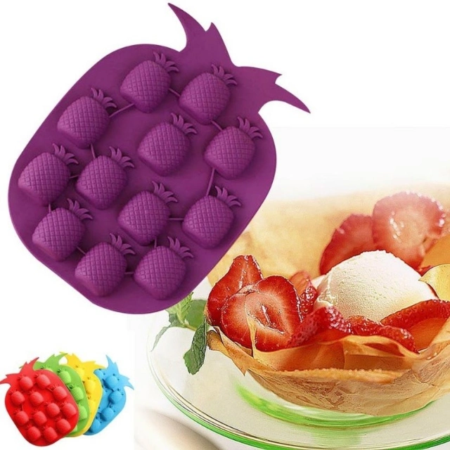 New Products Ice Cube Tray Mold Pineapple Shape Silicone Ice Cube Maker