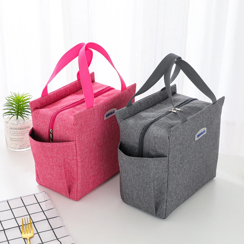 Waterproof Oxford Portable Zipper Thermal Lunch Bags for Women Lunch Box Picnic Food Bag