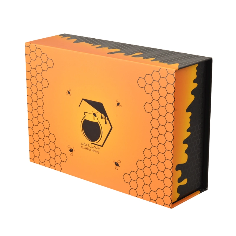 Luxury Magnetic Cardboard Packaging Box Custom Logo Printing Honey Paper Gift Box
