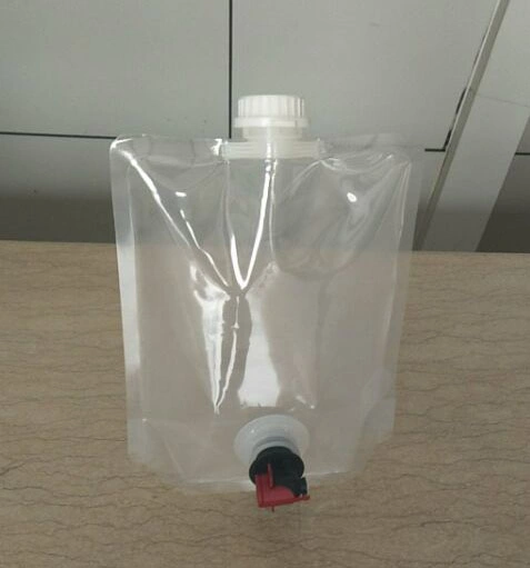 Transparent Bag in Box (BIB box) with Spout for Juice and Apple and Orange