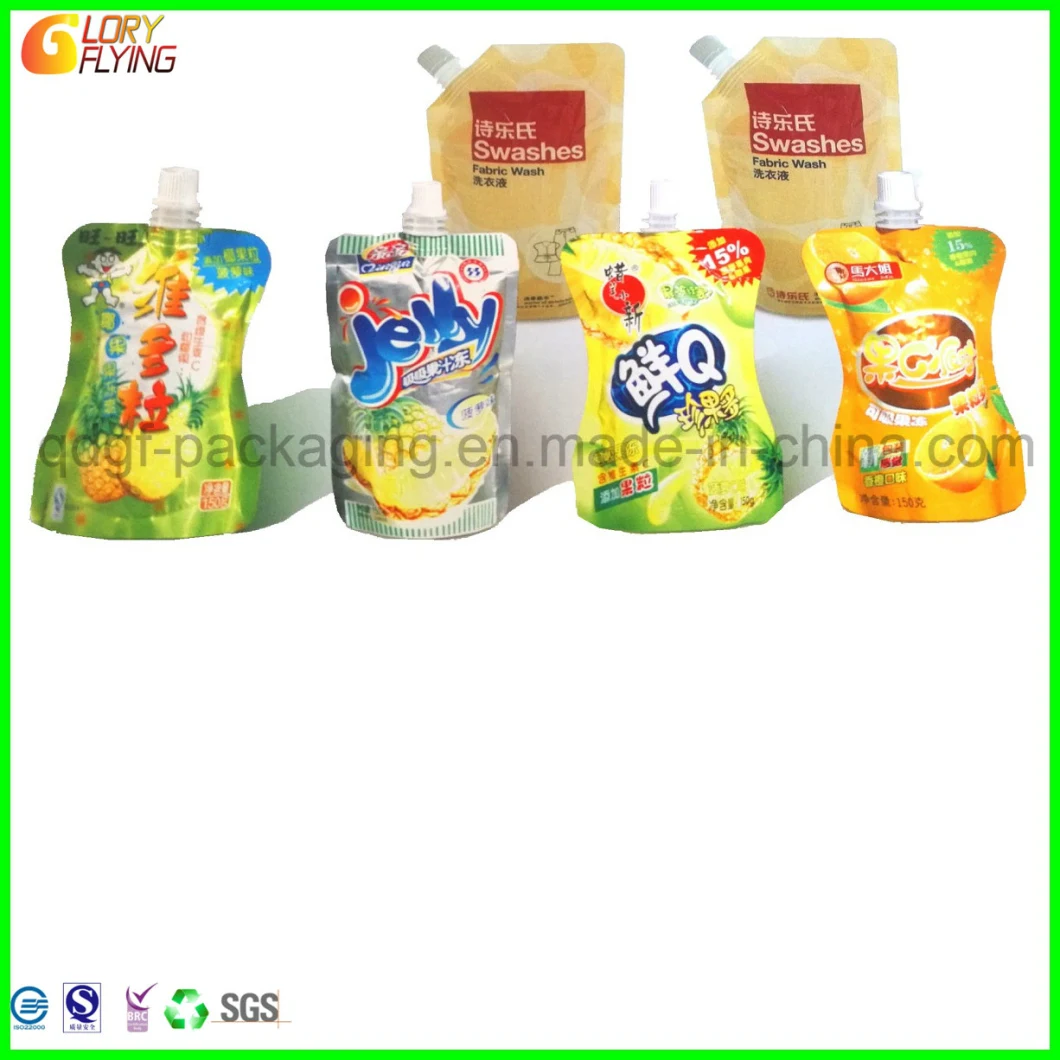 Plastic Bag for Packing Fruit Juice Stand up Bag with Spout