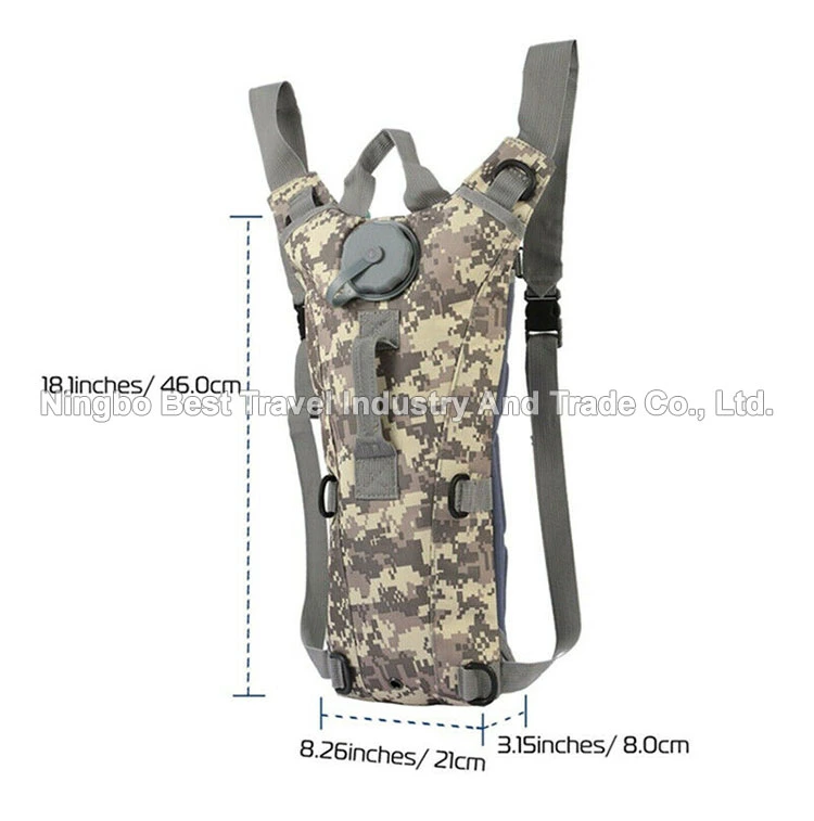 3L Camouflage Camping Hiking Hydration Backpack Bag Cycling Running Water Bladder Bag for Bikers