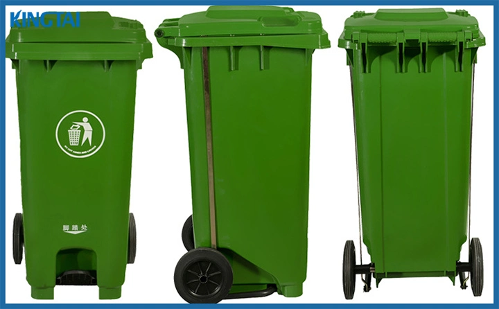 100 Liter, 120 Liter, 240 Liter Middle Foot-Pedal Plastic Garbage Bin Outdoor Waste Bin