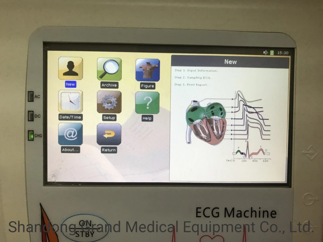 Contec Ecggw12 Digital Three Channel Portable ECG EKG Machine