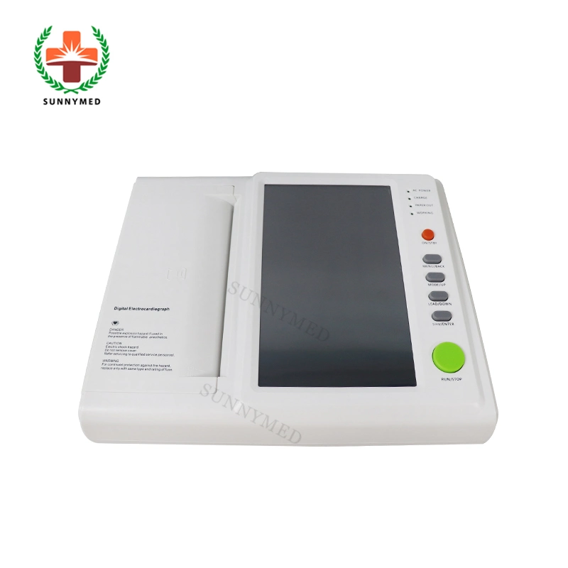 Sy-H008 Portable Digital Color Touch Screen 12 Channel ECG Machine