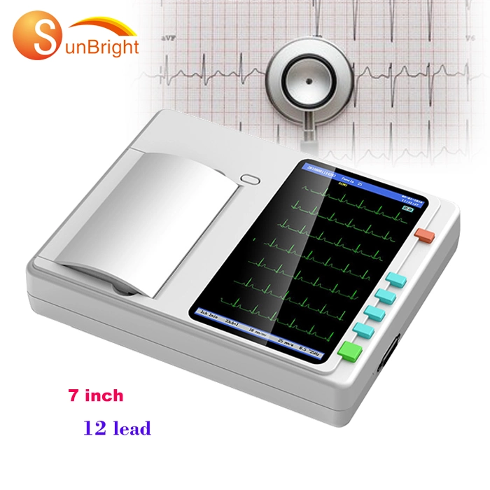 Design 7 Inches ECG-7031 3-Channel Portable ECG Machine Device Price