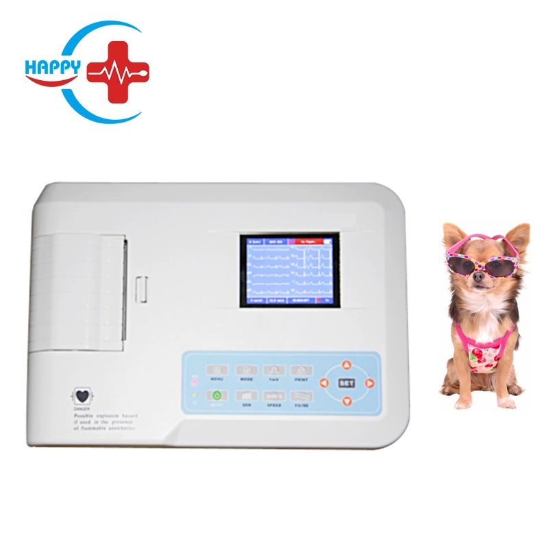 Hc-R002 High Quality Animal Electrocardiogram, Veterinary Single Channel ECG Machine/35 Tests/Hour ECG Machine for Vet Use Price