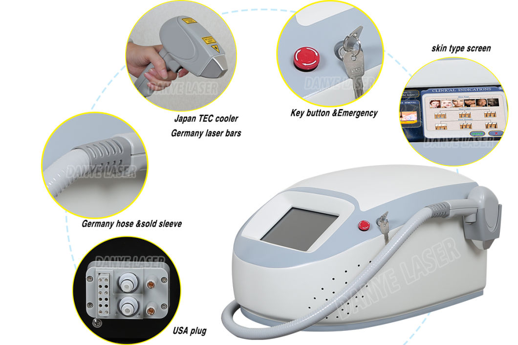 Epilator Machine Permanent Hair Removal User Manual and Video Support 808nm Fiber Coupled Laser Diode