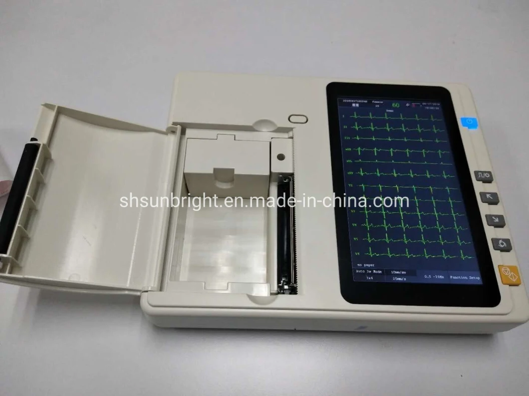 ECG Digital Electrocardiograph 6 Channel ECG Machine with Reporting