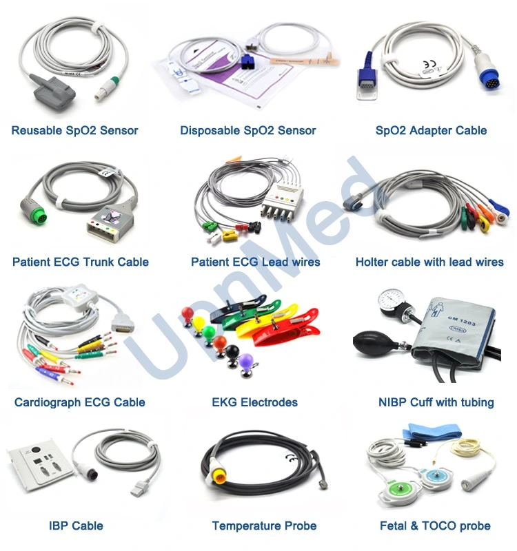 Normal 3 Lead /5 Lead ECG Cable with Leadwires, Snap
