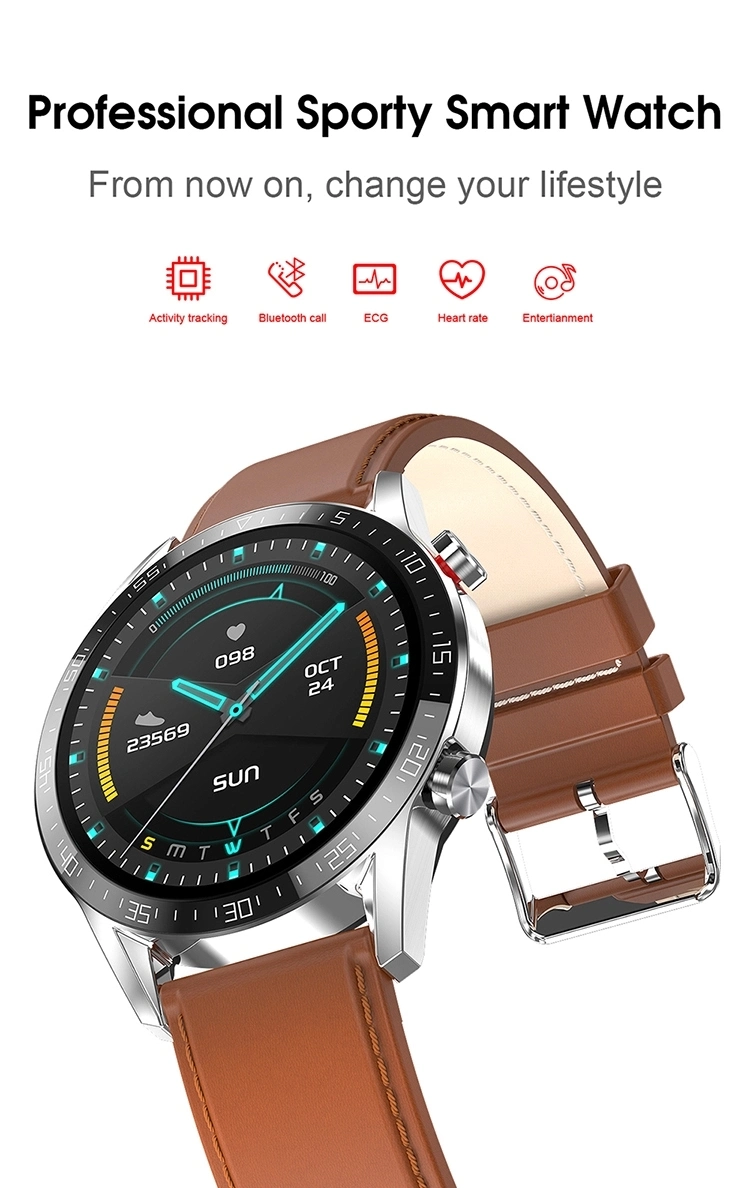2020 Hight Quality New Smart Watch L13 Business Step Heart Rate Blood Pressure ECG Bluetooth Call Smartwatch